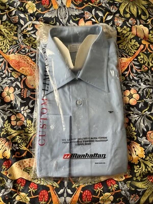 Camisa social vintage anos 70 Manhattan personalizada limitada estoque morto - Imagem 1 de 3
