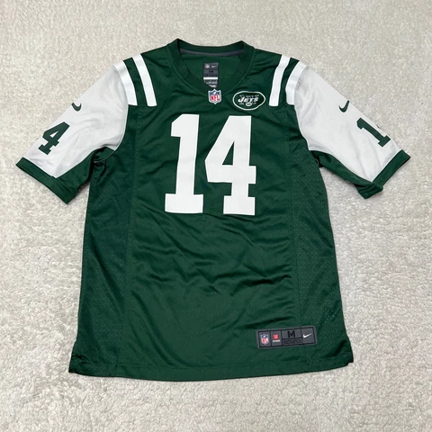New York Jets Jersey Men Medium Green White Sam Darnold 14 NFL Football Nike Cover