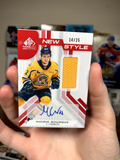 Mavrik Bourque 2021-22 SP Game Used CHL New Style Jersey Auto /25