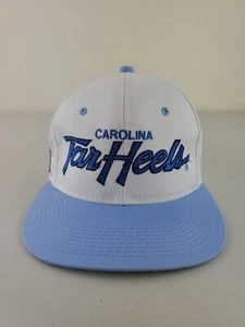 Vtg Sports Specialties Carolina TarHeels UNC Script The Twill Snapback Hat Cap  - Picture 1 of 14