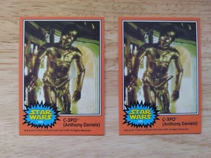 Lot Of 2 Star Wars C-3PO "Golden Rod" Error Reprint Novelty Cards #141 NM-MT. - Picture 1 of 2