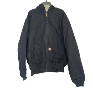 Carhartt Herren schwarz Thermo gefüttert Duck Active Kapuze Jacke J131 Größe 3XL TALL - Bild 1 von 6