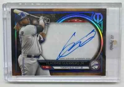2020 Topps Tribute Vladimir Guerrero Jr Blue Autograph Auto #122/150 Blue Jays - Image 1 of 2
