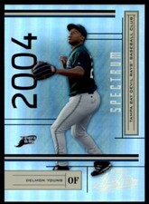 2004 Playoff Absolute Memorabilia Spectrum Gold Delmon Young 07/50 Devil Rays
