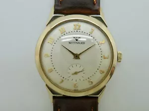 c.1955 Wittnauer Swiss Made Manual Wind Pie Pan Dial Cal.11B Ref 2017 Serviced - Picture 1 of 10