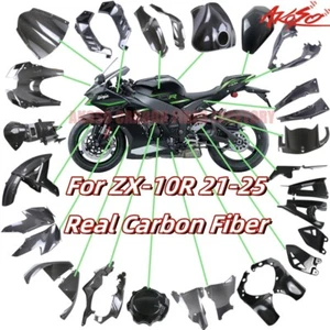For ZX-10R 2021-2025 Carbon Fiber Fenders Frame Tank Engine Cover Chain Guard - Picture 1 of 78