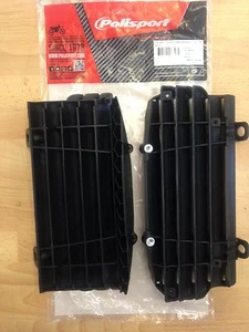 KTM SX 125 150 250 2016-2022 POLISPORT RADIATOR RAD LOUVRES BLACK - Imagen 1 de 1