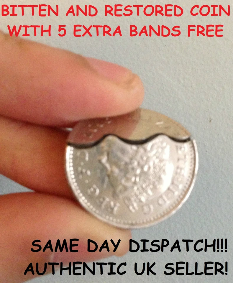 DAVID BLAINE MAGIC BITTEN AND RESTORED 10p COIN PRO QUALITY Bite Out Coin 10 p - Image 1 of 1