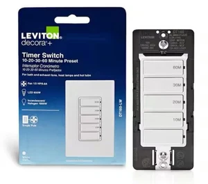Decora 15A 60 Minuten Indoor In-Wall Countdown Timer Schalter 1/2 PS/9,8A Lüfter/Moto - Bild 1 von 12