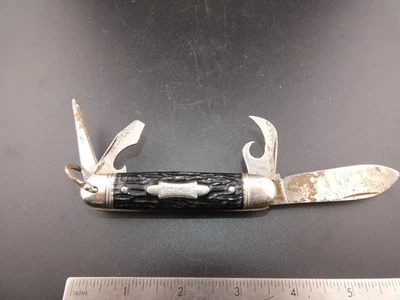 Vintage Imperial Kamp King Scout Style 4 Tool Folding Pocket Knife Prov RI USA - Image 1 of 4