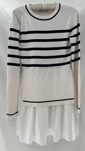 English Factory Anthropologie Kleid XS weiß Streifen Schulmädchen schick - Bild 1 von 12