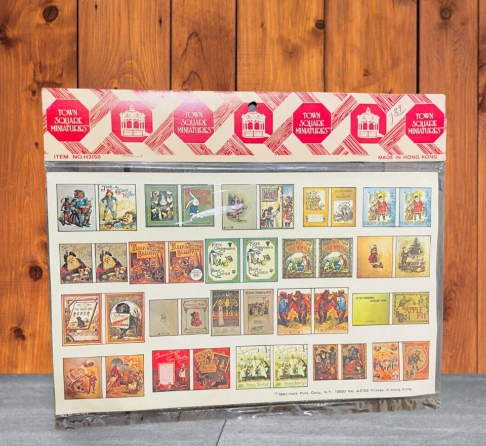 Vtg 30 Classic Miniature Dollhouse Book Covers School Sealed Library New - Image 1 of 4