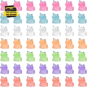 50Pcs Mini Resin Luminous Frogs,Tiny Toy Resin Frogs Bulk Small Frog Ornaments M - Picture 1 of 7