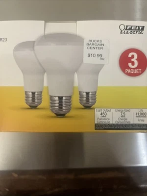 Feit Electric R20/10KLED/3/CAN Non-Dimmable LED Bulb Pack of 3 - Image 1 of 2