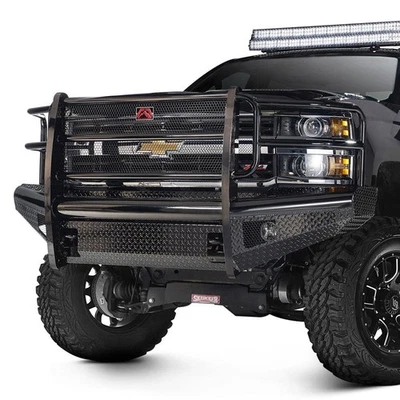 For Chevy Silverado 3500 HD 15-19 Bumper Black Steel Full Width Black Powder - Image 1 of 3