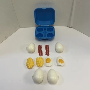 Vintage Fisher Price Karton Klasse A Eier & Speck Spaß mit Essen Spielzeug - Bild 1 von 4