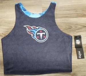 TENNESSEE TITANS MIDI TANK BRA WOMENS L BLUE CERTO NFL FOOTBALL STRETCH NEW - Picture 1 of 14