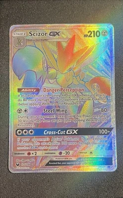 POKÉMON CARD 2018 SCIZOR GX FULL ART SECRETRARE 175/168 S&M CELESTIAL STORM - Image 1 of 4