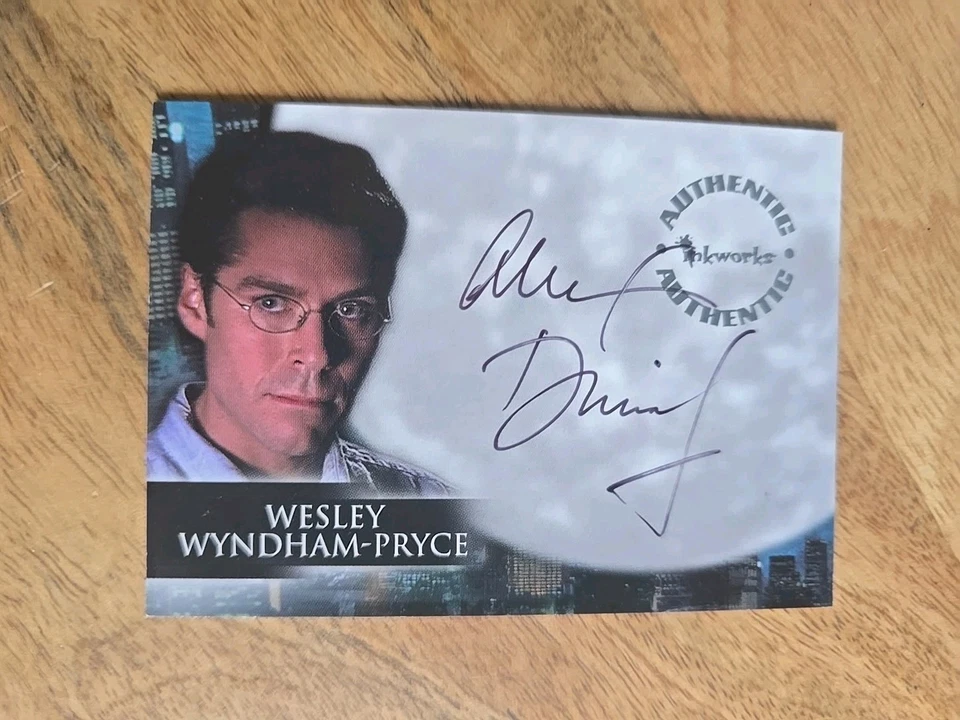 Angel Season 1 Inkworks Autograph Card A2 Alexis Denisof as Wesley Wyndham-Pryce - Image 1 of 1