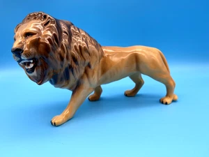 Vintage Beswick Figurine Lion Ornament Porcelain Orange - Picture 1 of 12