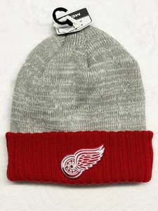 Detroit Red Wings NHL Hat Beanie NWT Fan Favorites Red White Oatmeal Men’s One S - Picture 1 of 5