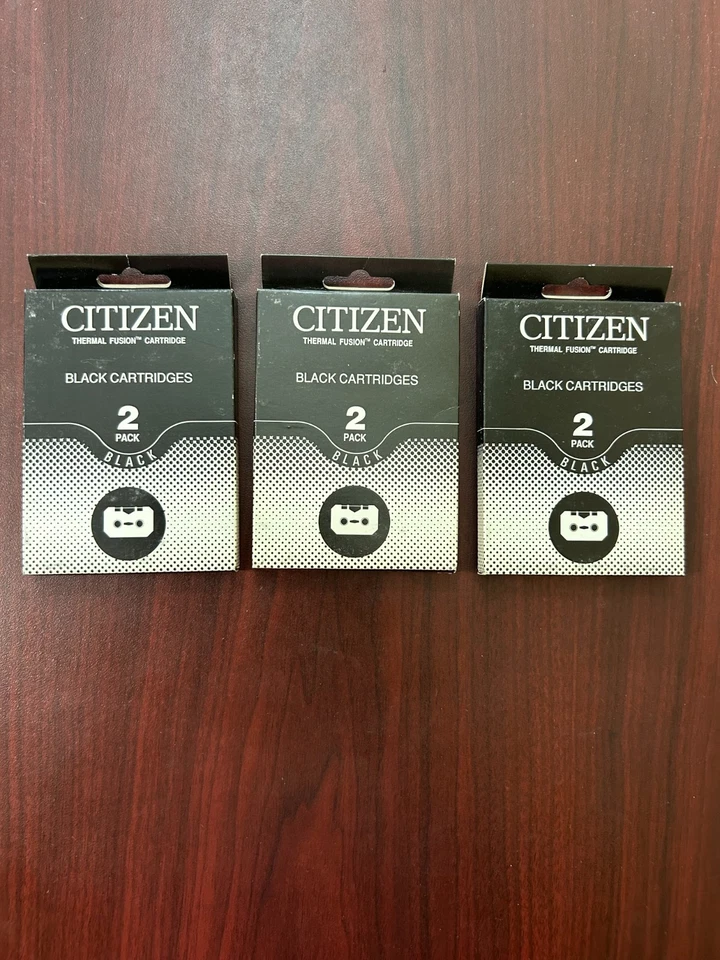 Cinta térmica Citizen negra - RA37900-1S | 3 paquetes dobles = 6 cartuchos - nueva Foto 1 de 4