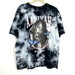 Aaliyah Princess Of R&B One In A Million Portrait Tie Dye T-Shirt Size 1X NWOT - Picture 1 of 4