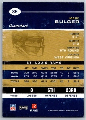 2007 Topps TX Exclusive Marc Bulger St. Louis Rams #10 - Image 1 of 2