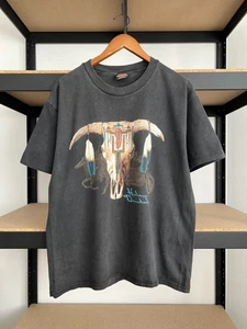 Vintage 2000 Harley Davidson Skull Indian Horse Black T-Shirt Gr. L - Bild 1 von 14