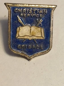 Vintage Christliche Dienstbrigade Emaille Anstecknadel Hutnadel - Bild 1 von 2