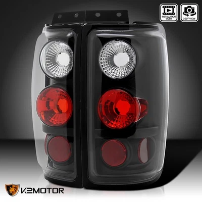Black Fits 1997-2002 Ford Expedition Rear Tail Lights Brake Lamps Left+Right Foto 1 de 4
