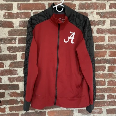 Chaqueta Alabama Crimson Tide Para Hombre Mediana Roja Gris Nike Dri Fit Cremallera Completa Foto 1 de 4
