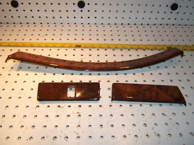 BMW 1997 E39 540i Salpicadero delantero centro y laterales madera Burl genuina 1 juego de 3 cubiertas Foto 1 de 4