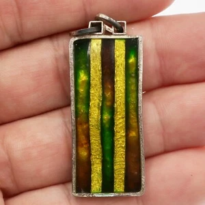 Artisan Handmade Sterling Silver and Enamel Pendant - Picture 1 of 4