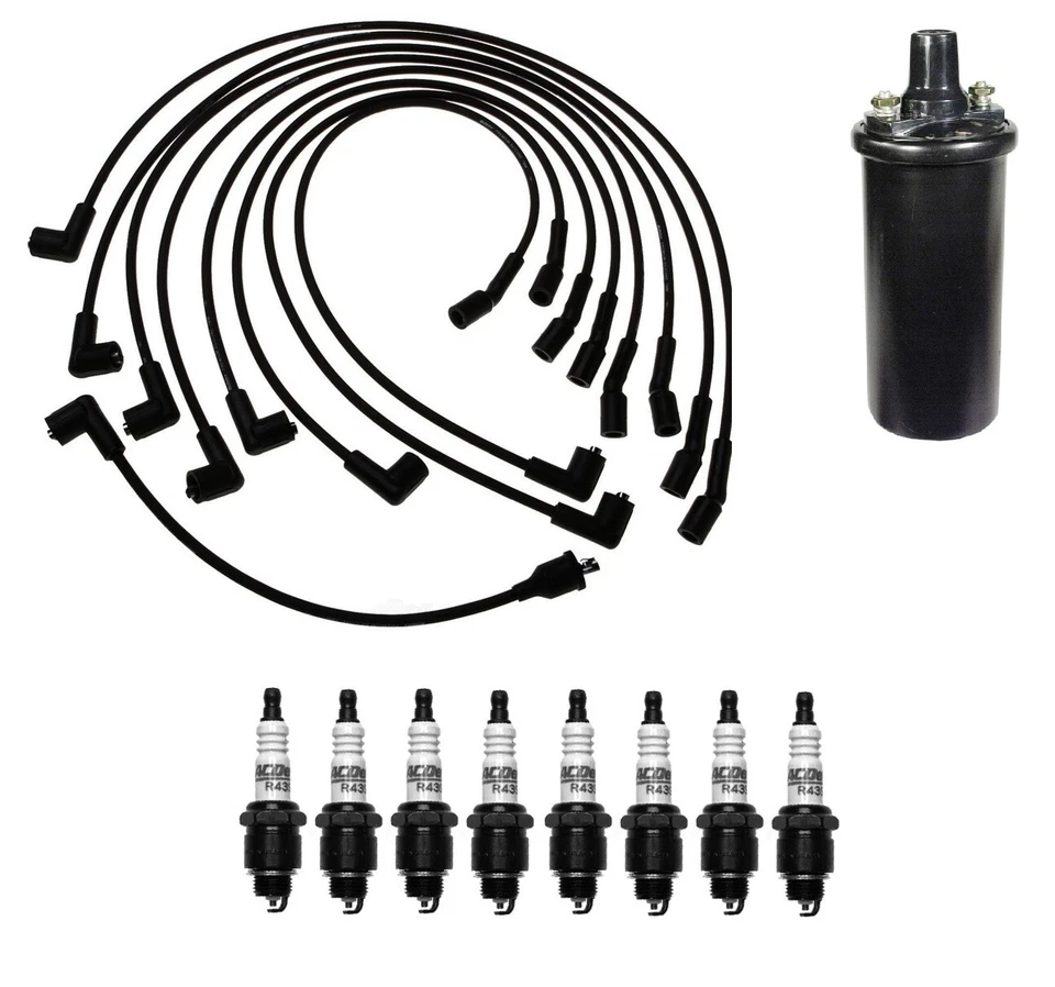 Fios de ignição 1 bobina 8 velas de ignição kit ACDelco para Oldsmobile 98 Cutlass F85 V8 - Imagem 1 de 1