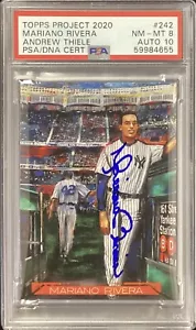 Mariano Rivera Signed Topps Project 2020 #242 Thiele PSA/DNA Card NM-MT8 Auto 10 - Picture 1 of 3