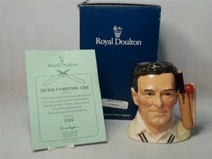 1997 SMALL Boxed Royal Doulton DENIS COMPT Ltd Ed +COA Character Jug D7076 - Picture 1 of 9