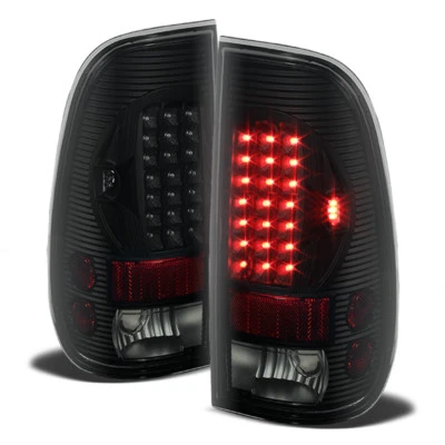 Black Smoke 1999-2007 Ford F250 Superduty 97-03 F150 LED Tail Lights Brake Lamps - Image 1 of 4