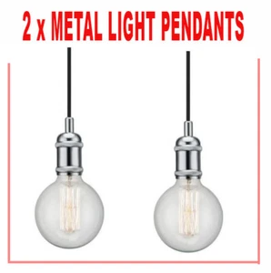 2x NORDLUX Avra Suspension Ceiling Pendant, Chrome, Silver, E27 (Worth £70!) - Picture 1 of 12