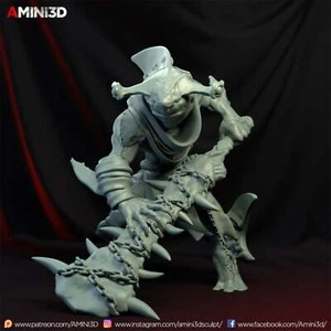 Wereshark_1 Fantasy Miniature D&D Tabletop Game  RPGs Role Playing Amini3D - Picture 1 of 1