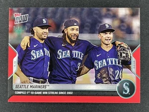 Seattle Mariners 10 Game Win Streak Topps NOW #521 - Red Parallel SP SN /10 - Picture 1 of 2