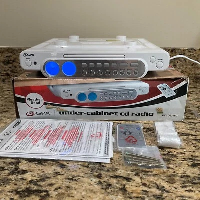 GPX Under-Cabinet CD Radio MP3 Ready Remote Model KCCD6817DT Works See Video - Image 1 of 4