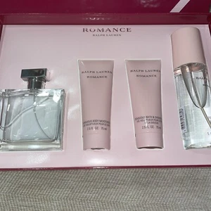 Ralph Lauren ROMANCE Eau de Parfum 100ml/3.4oz + Body Mist 5oz  4-Piece GIFT SET - Picture 1 of 7