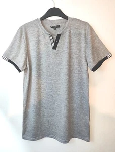 Brave Soul Grey T SHIRT Mens V-Neck Tee, Size Small, Regular Fit - Picture 1 of 8