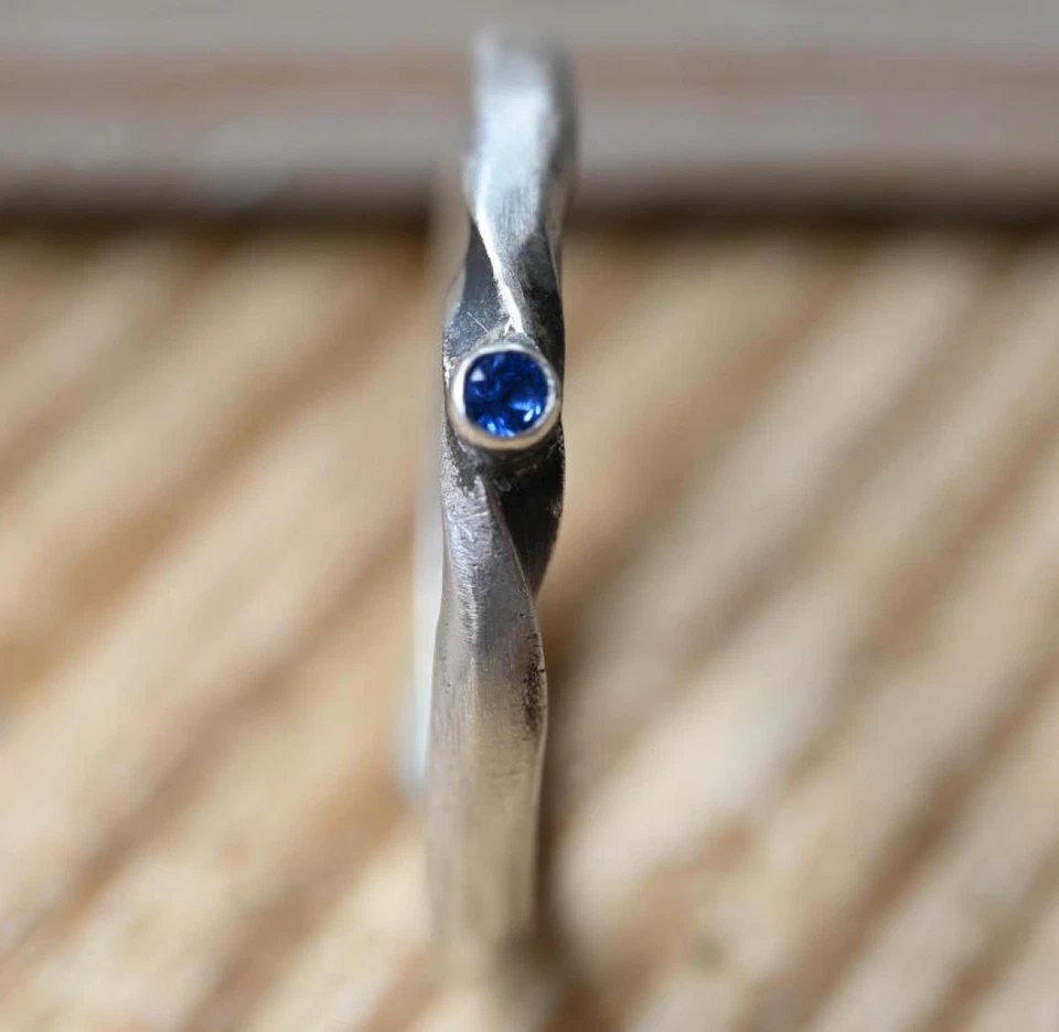 Damenring aus Silber Spinell-Stein (synth.) Vorsteckring - Bild 1 von 1