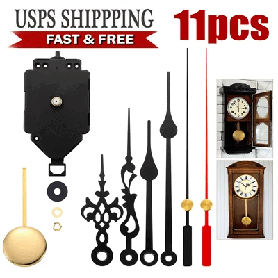 DIY Quartz Wall Clock Pendulum Swing Movement Mechanism Kit Chime Repair Parts