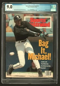 Michael Jordan SPORTS ILLUSTRATO ""Bag it Michael"" 3/14/94 Edicola CGC 9.0 - Foto 1 di 2