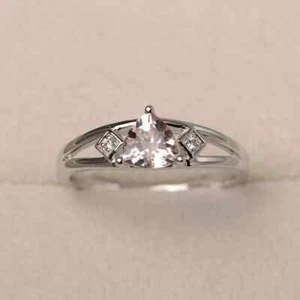 1,06 ct natürlicher Morganit-Diamantring Brillant 14 K massives Weißgold Größe 7 - Bild 1 von 6