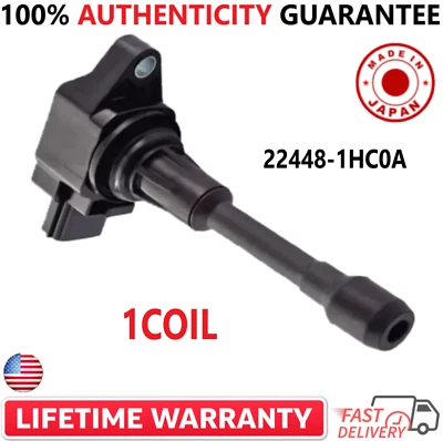 单原始设备制造商点火线圈适用于 2012 - 2019 年日产 Versa、Versa Note、22448-1HC0A — 第 1/3 张图片