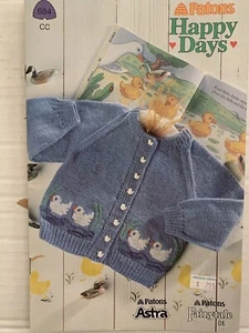 Knitting Patterns Child Sizes 18 Mo-6 Years Cardigans Pullovers Boys Girls - Picture 1 of 5